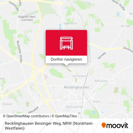 Recklinghausen Beisinger Weg Karte
