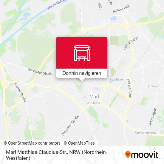 Marl Matthias-Claudius-Str. Karte