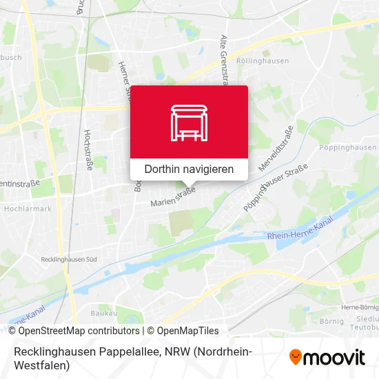 Recklinghausen Pappelallee Karte