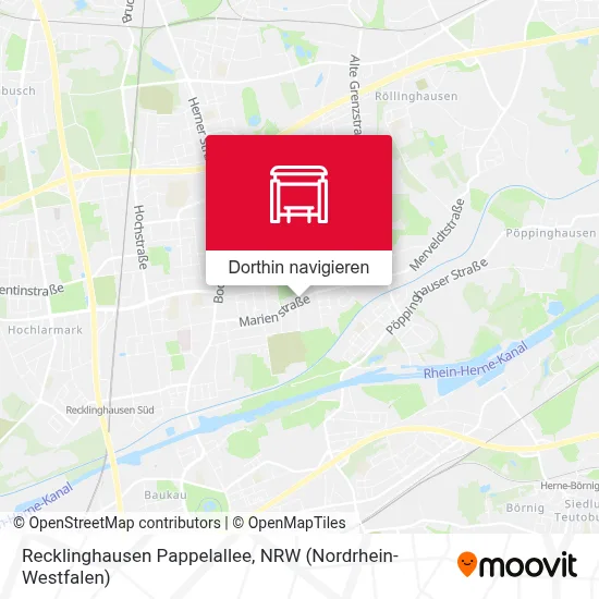 Recklinghausen Pappelallee Karte