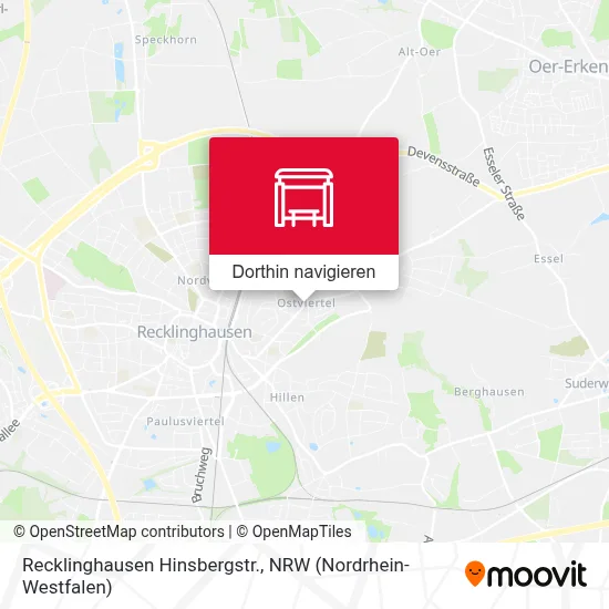 Recklinghausen Hinsbergstr. Karte