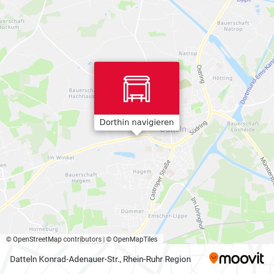 Datteln Konrad-Adenauer-Str. Karte