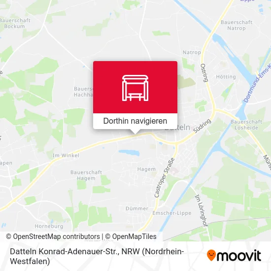 Datteln Konrad-Adenauer-Str. Karte