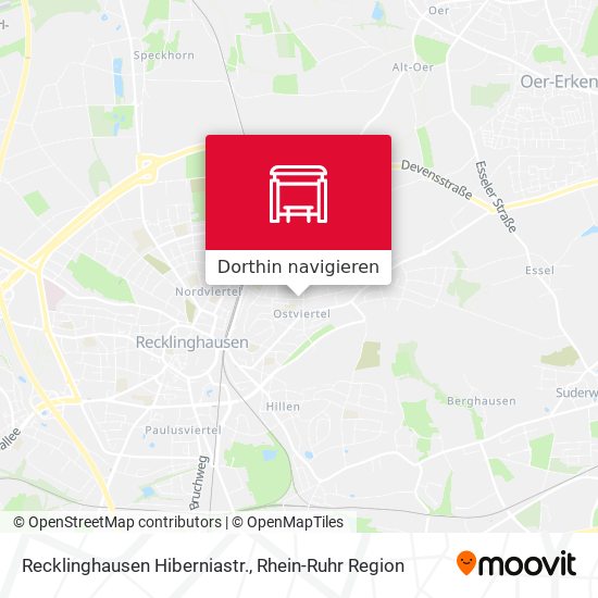 Recklinghausen Hiberniastr. Karte