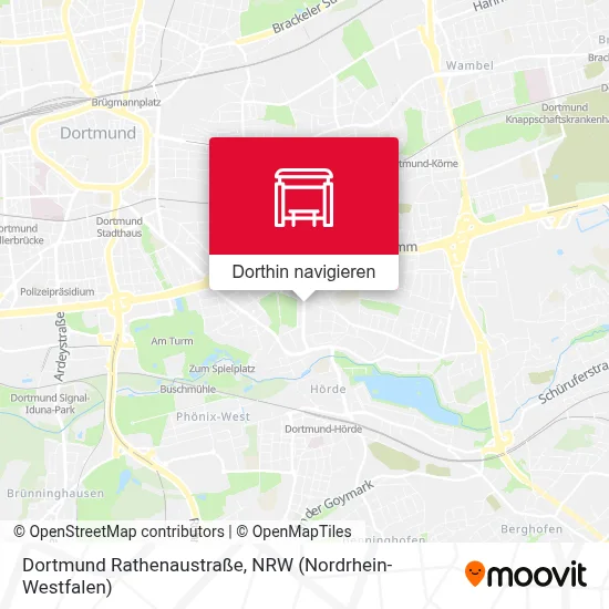 Dortmund Rathenaustraße Karte