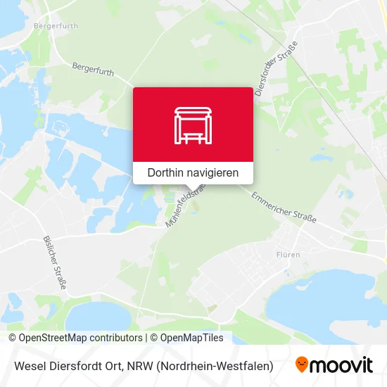 Wesel Diersfordt Ort Karte