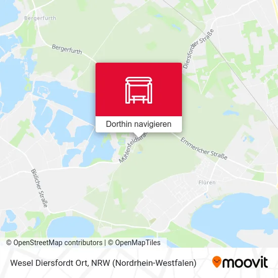 Wesel Diersfordt Ort Karte