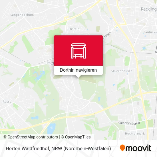 Herten Waldfriedhof Karte