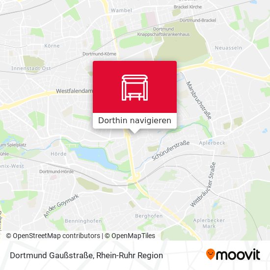 Dortmund Gaußstraße Karte