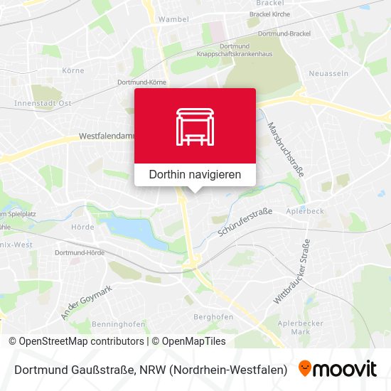 Dortmund Gaußstraße Karte