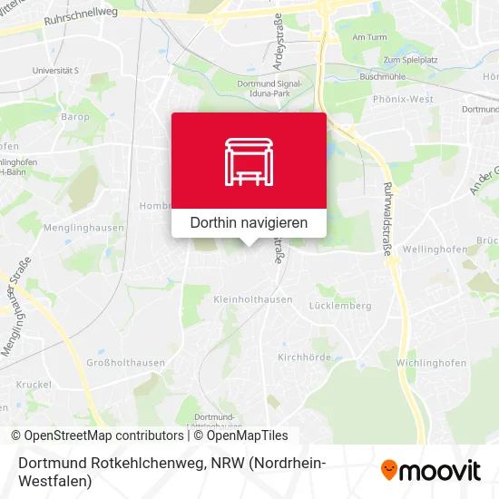 Dortmund Rotkehlchenweg Karte