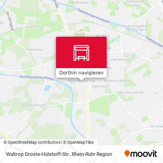 Waltrop Droste-Hülshoff-Str. Karte