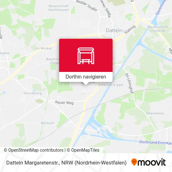 Datteln Margaretenstr. Karte