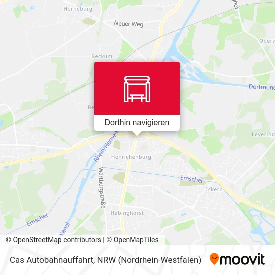 Cas Autobahnauffahrt Karte