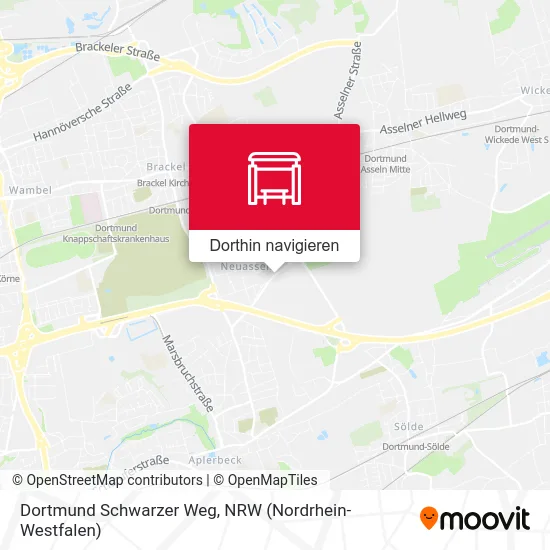 Dortmund Schwarzer Weg Karte
