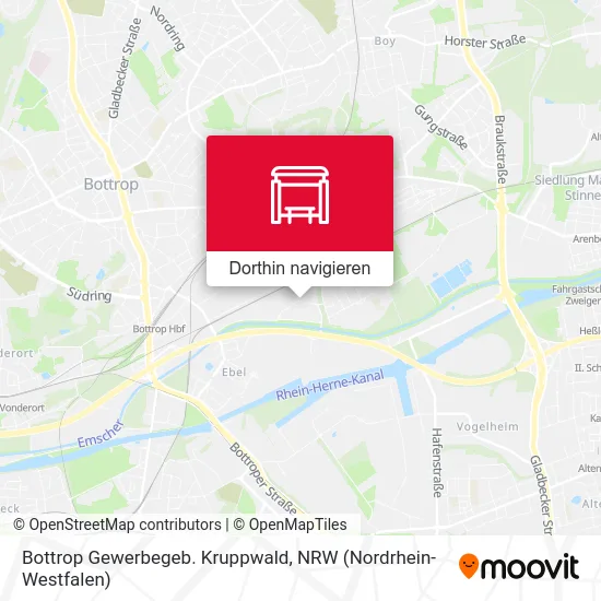 Bottrop Gewerbegeb. Kruppwald Karte