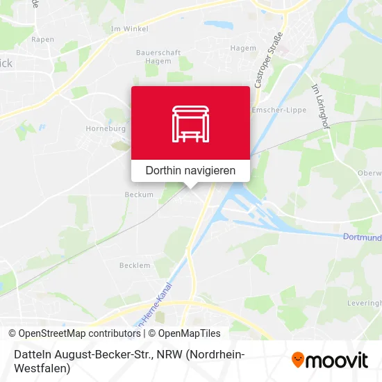Datteln August-Becker-Str. Karte