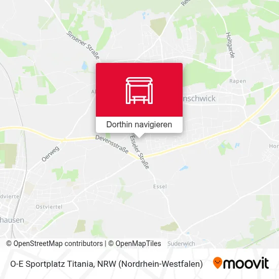 O-E Sportplatz Titania Karte