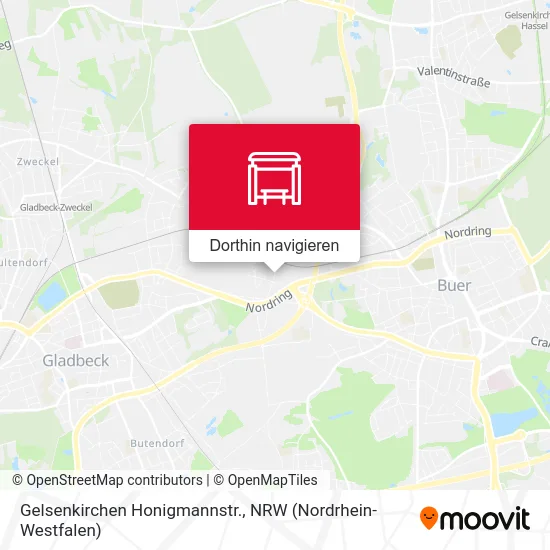 Gelsenkirchen Honigmannstr. Karte