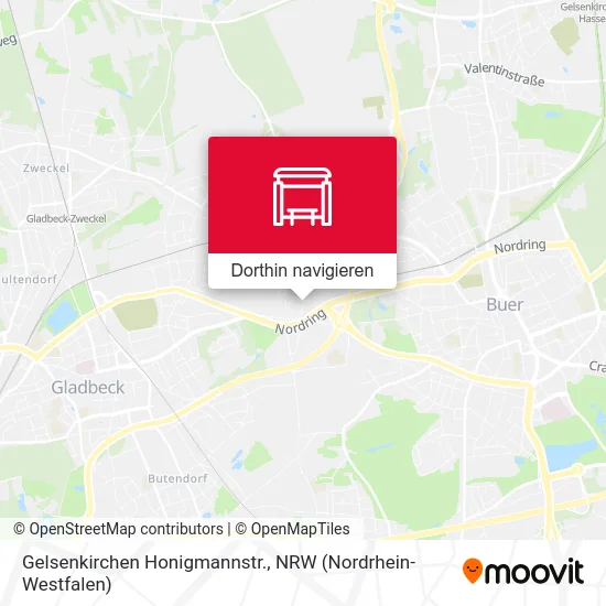 Gelsenkirchen Honigmannstr. Karte