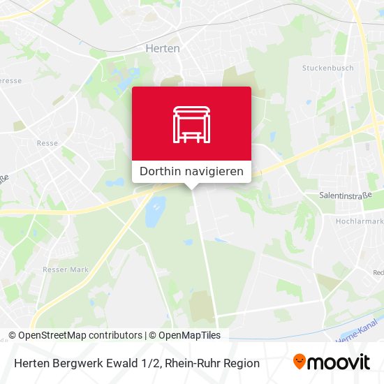 Herten Bergwerk Ewald 1/2 Karte