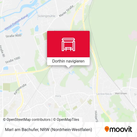 Marl am Bachufer Karte