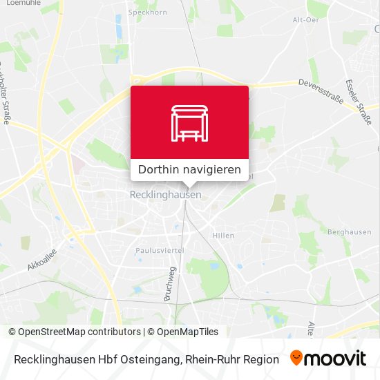 Recklinghausen Hbf Osteingang Karte