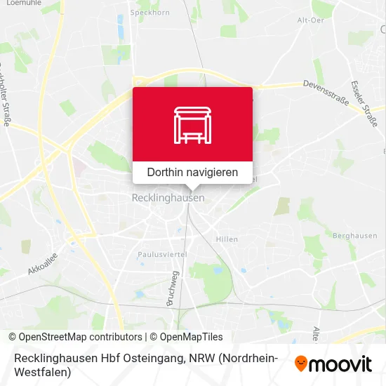 Recklinghausen Hbf Osteingang Karte