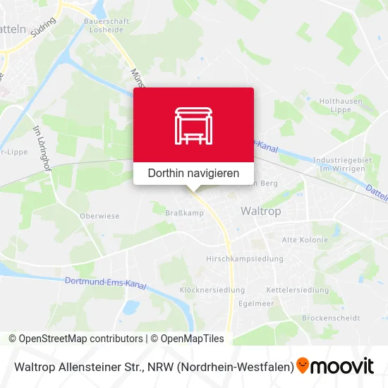 Waltrop Allensteiner Str. Karte