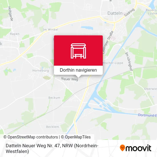 Datteln Neuer Weg Nr. 47 Karte