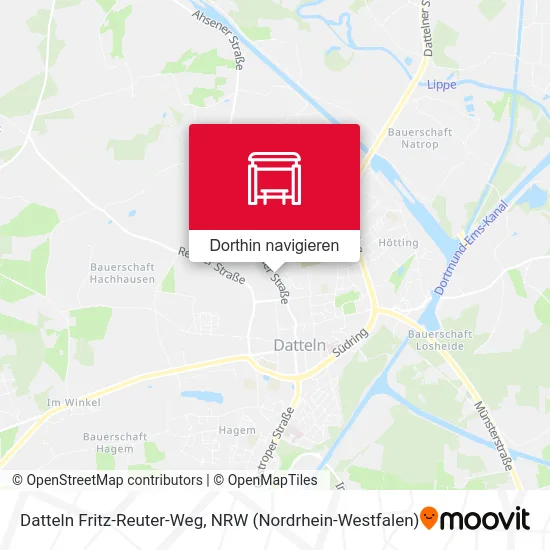Datteln Fritz-Reuter-Weg Karte