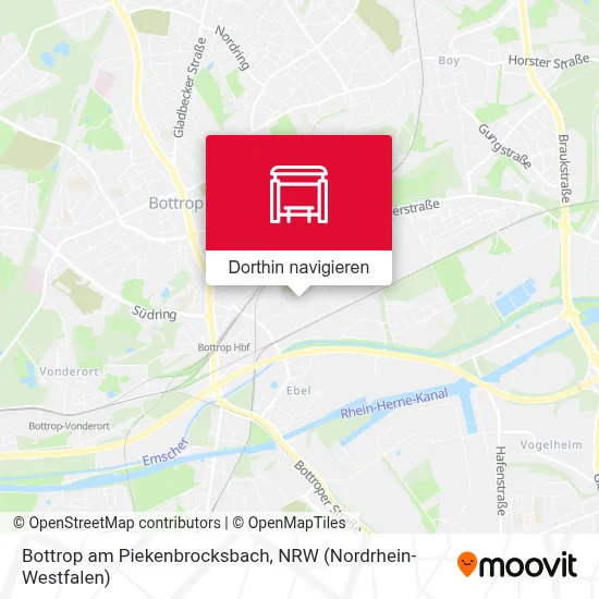 Bottrop am Piekenbrocksbach Karte