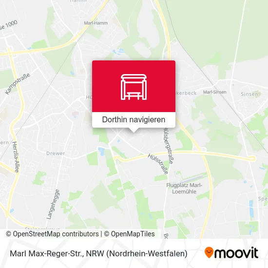 Marl Max-Reger-Str. Karte