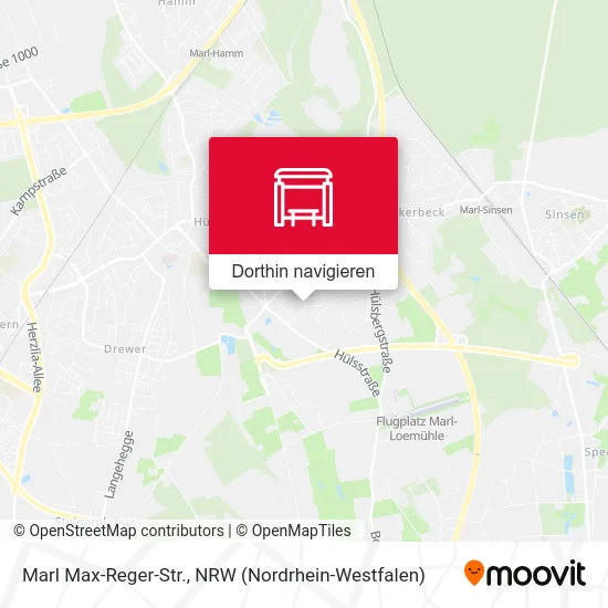 Marl Max-Reger-Str. Karte