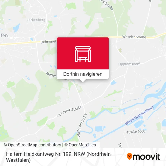 Haltern Heidkantweg Nr. 199 Karte