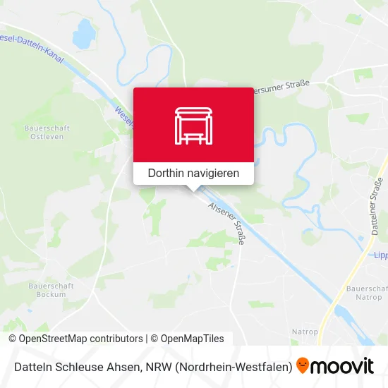 Datteln Schleuse Ahsen Karte