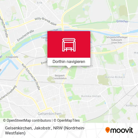 Gelsenkirchen, Jakobstr. Karte