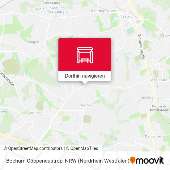 Bochum Cöppencastrop Karte