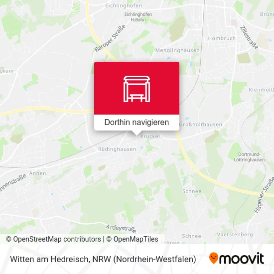 Witten am Hedreisch Karte