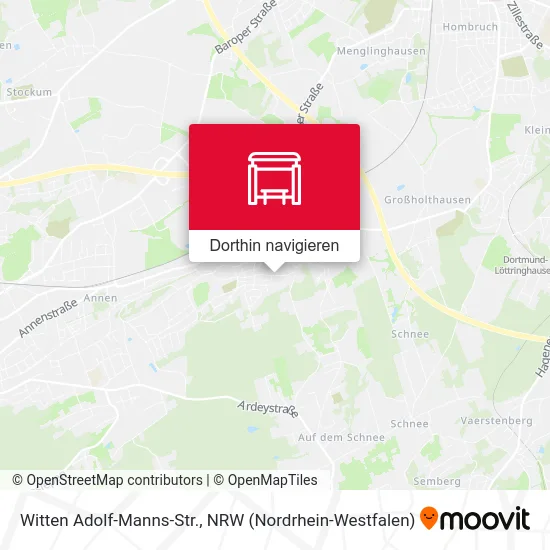 Witten Adolf-Manns-Str. Karte