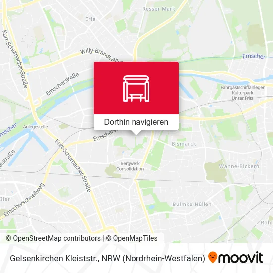 Gelsenkirchen Kleiststr. Karte