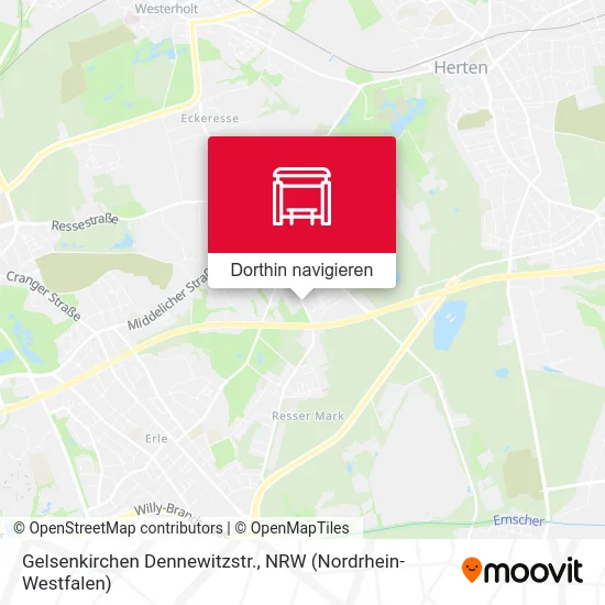 Gelsenkirchen Dennewitzstr. Karte