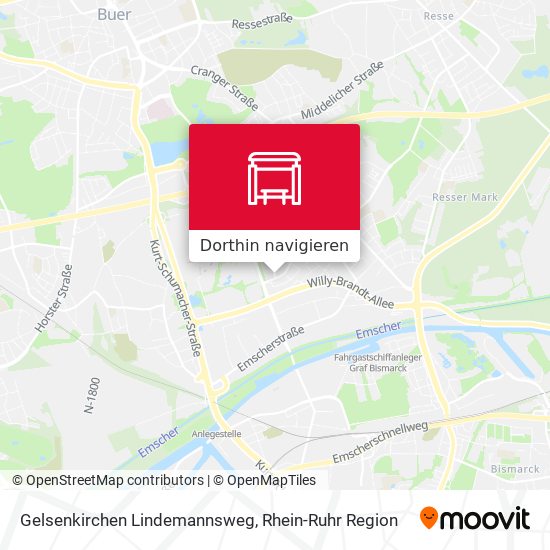 Gelsenkirchen Lindemannsweg Karte