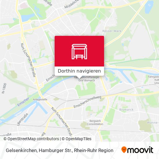 Gelsenkirchen, Hamburger Str. Karte