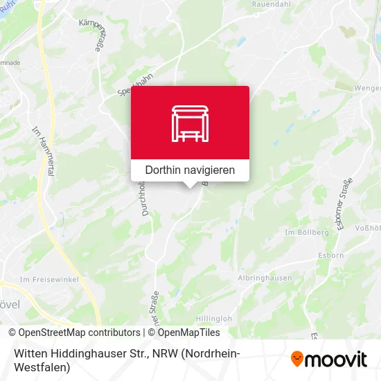 Witten Hiddinghauser Str. Karte