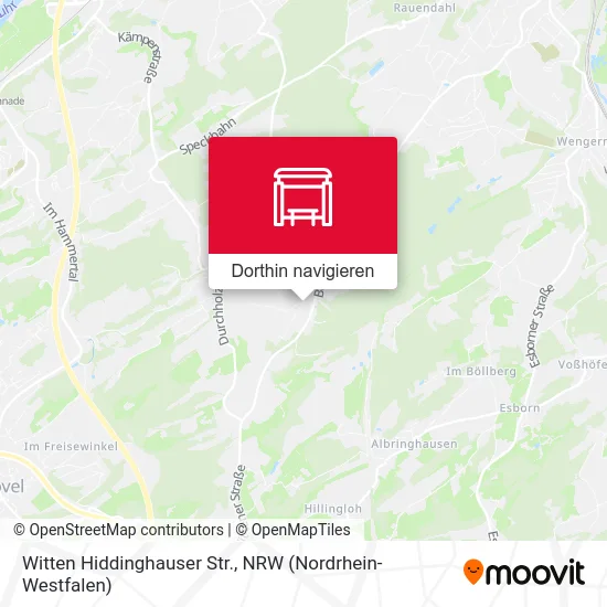 Witten Hiddinghauser Str. Karte