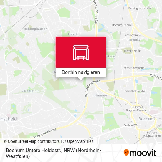 Bochum Untere Heidestr. Karte