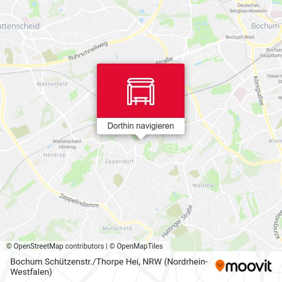 Bochum Schützenstr./Thorpe Hei Karte