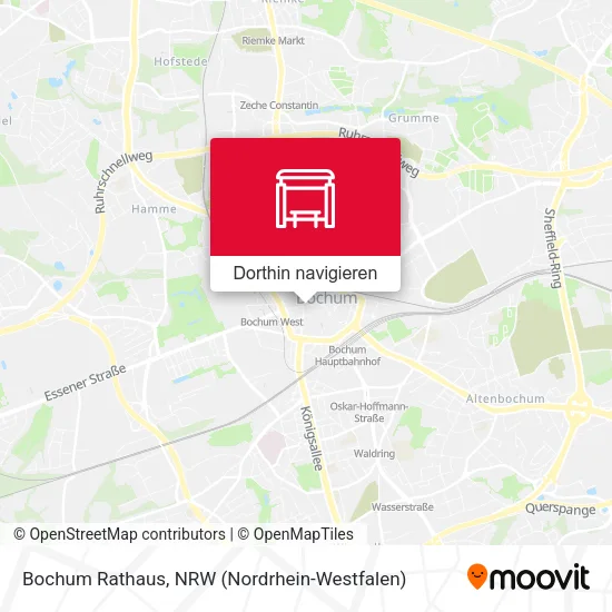 Bochum Rathaus Karte