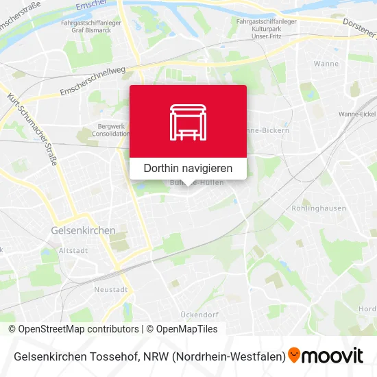 Gelsenkirchen Tossehof Karte